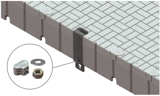 Ancrage pour ponton poids mort